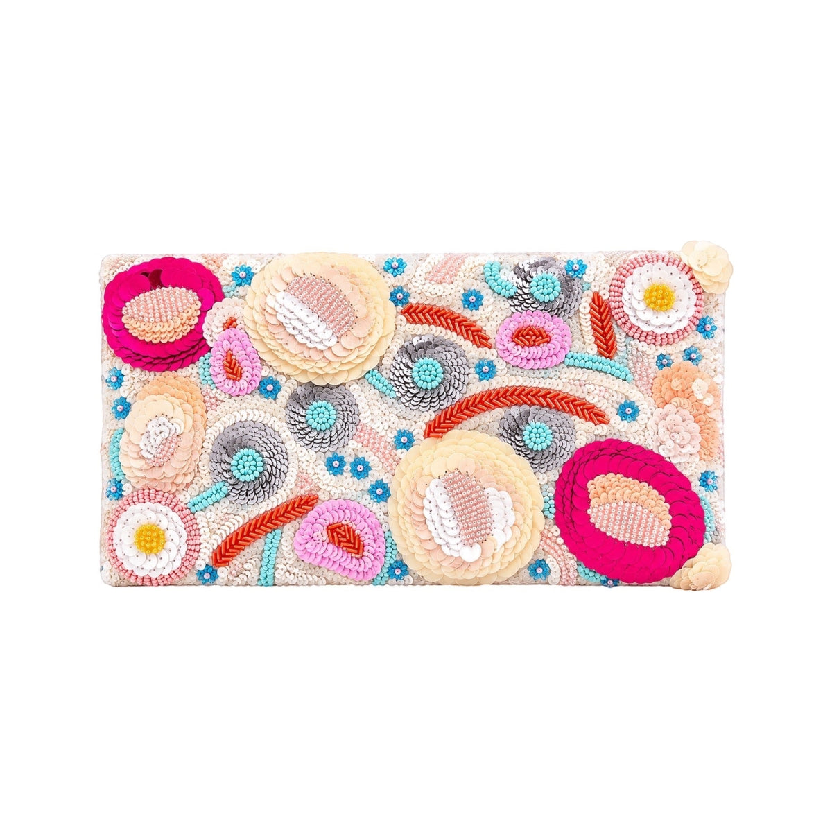 Coral Bloom Embroidered Clutch – Image 3 | JOYCO