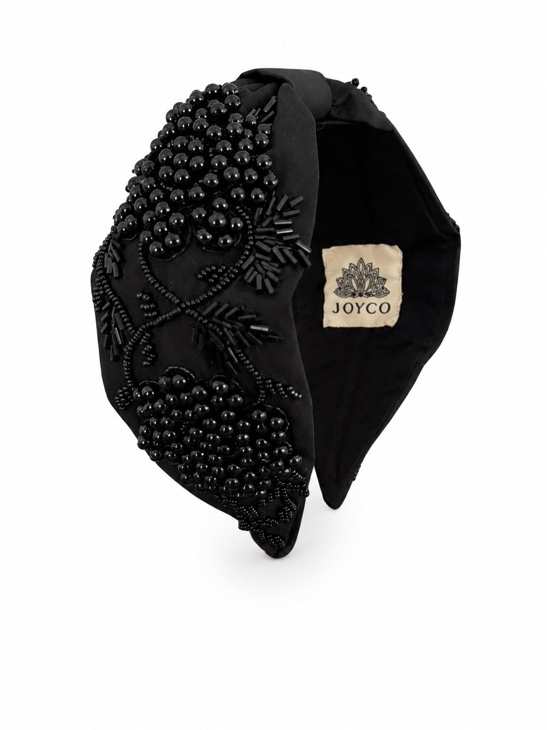 Alessia Black Embroidered Women Headband