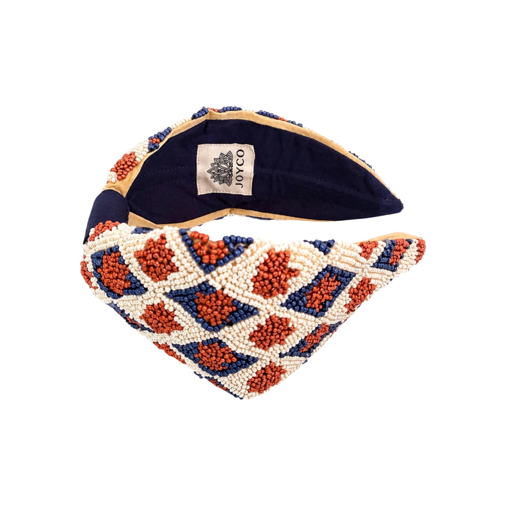 Golden Azure Embroidered Women Headband – Image 5 | JOYCO