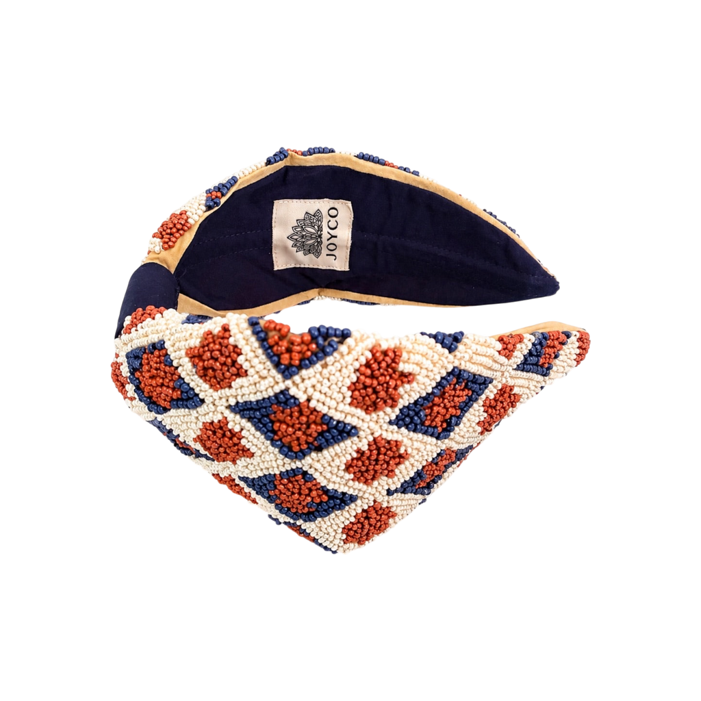 Golden Azure Embroidered Women Headband – Image 5 | JOYCO