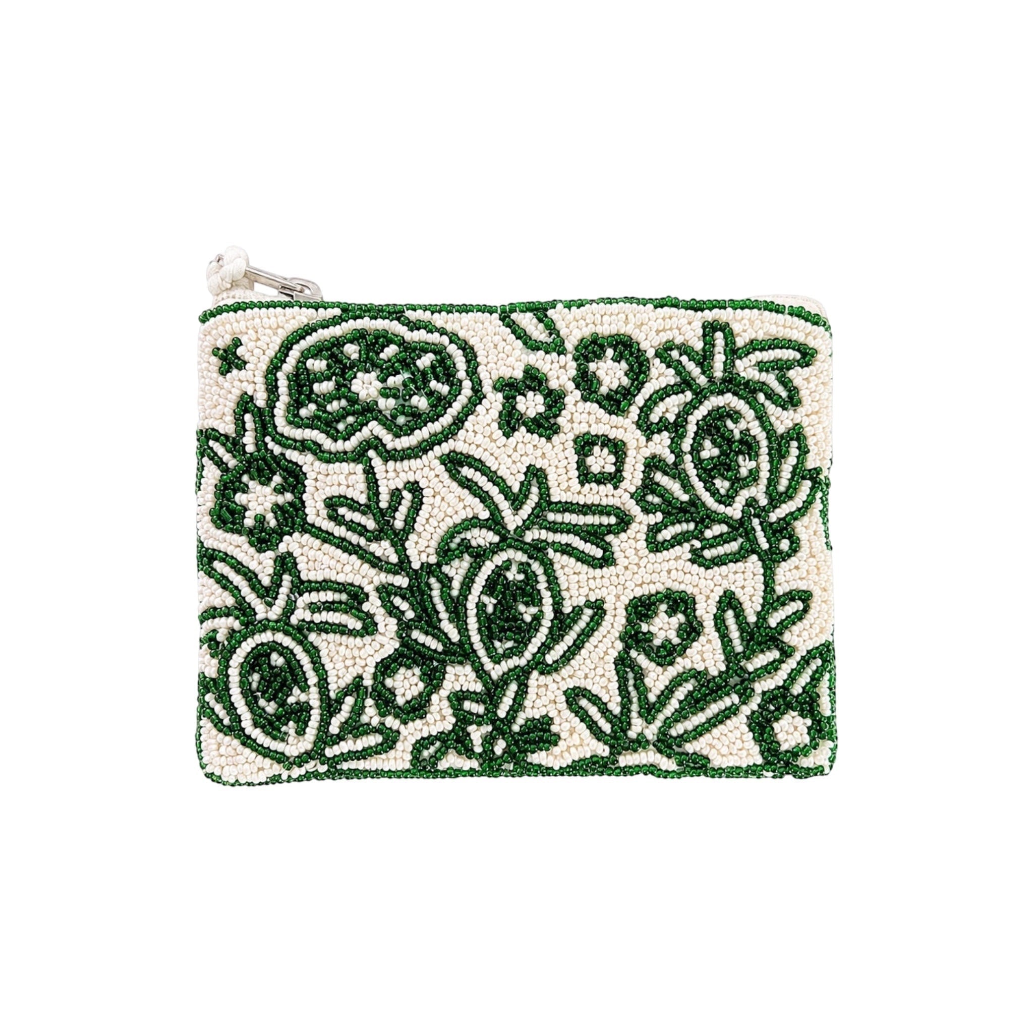 Emerald Green Embroidered Pouch – Image 2 | JOYCO