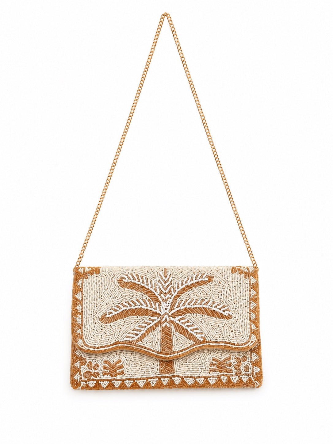 Palm Glow Embroidered Clutch – Image 2 | JOYCO