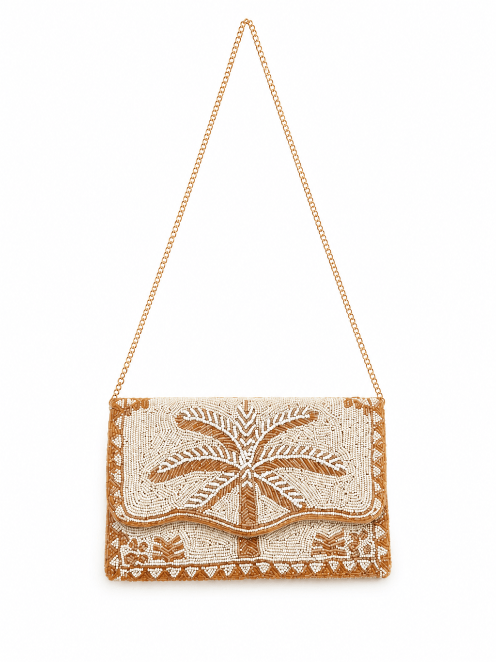 Palm Glow Embroidered Clutch – Image 2 | JOYCO