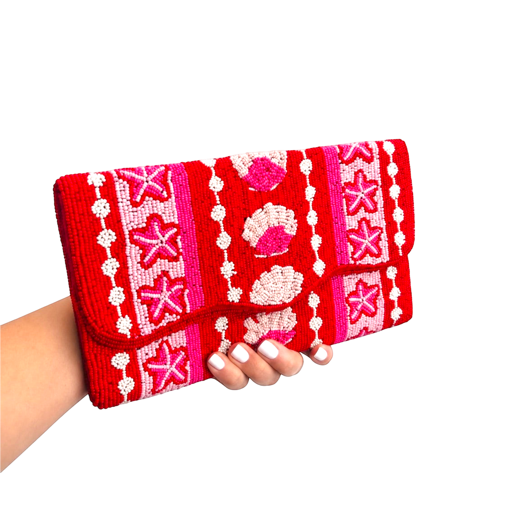 Coral Royale Embroidered Clutch – Image 4 | JOYCO