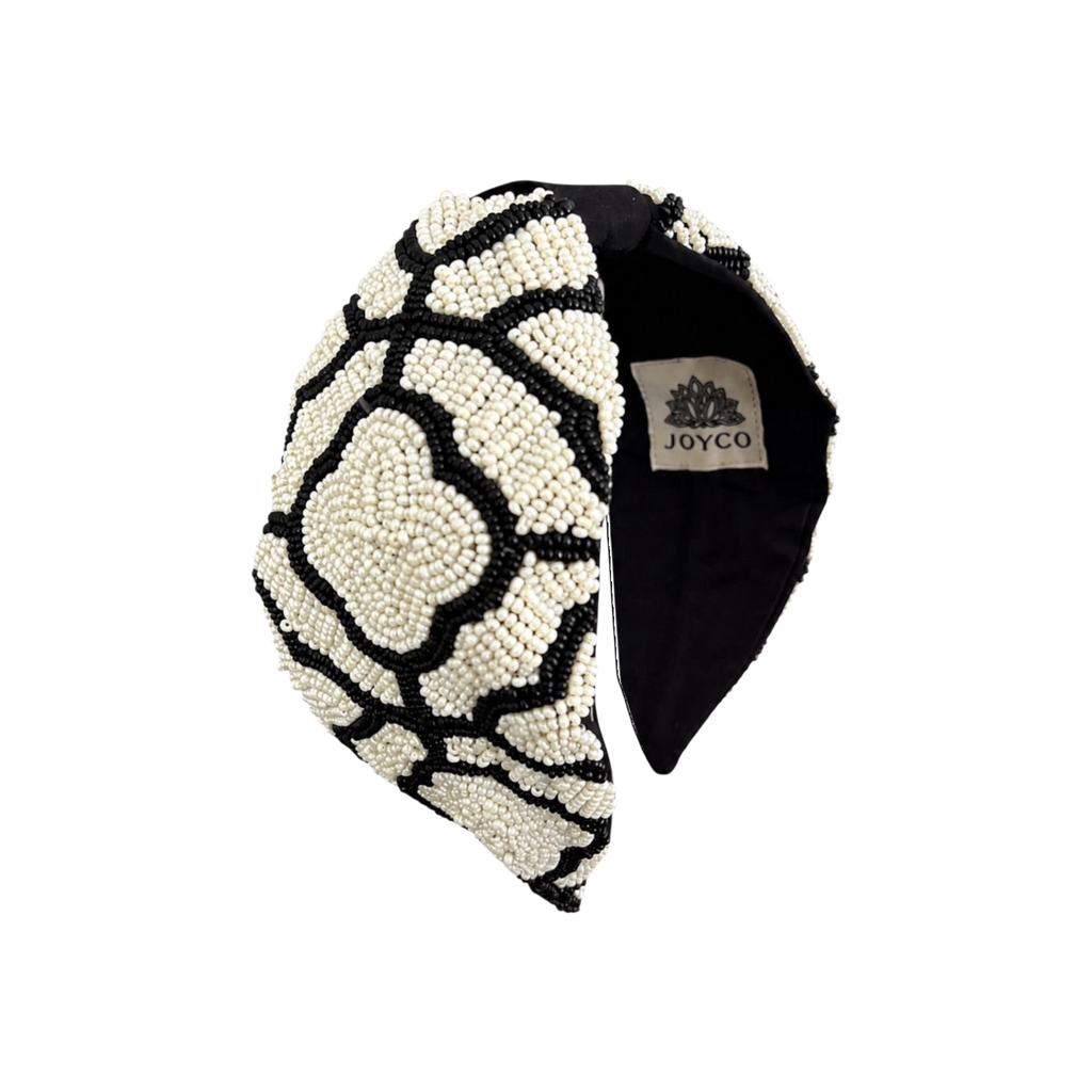 Gloria Embroidered Women Headband – Front View | JOYCO