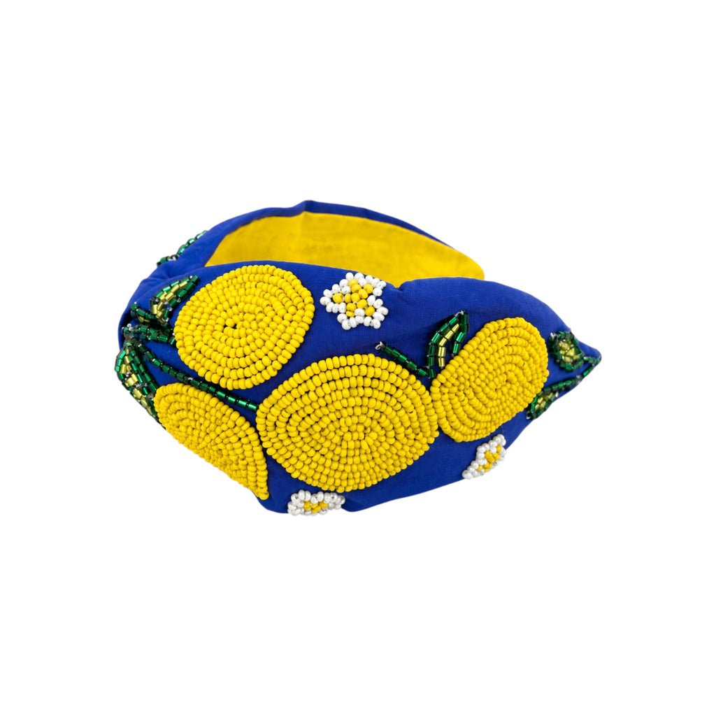 Capri Lemon Embroidered Women Headband – Image 3 | JOYCO