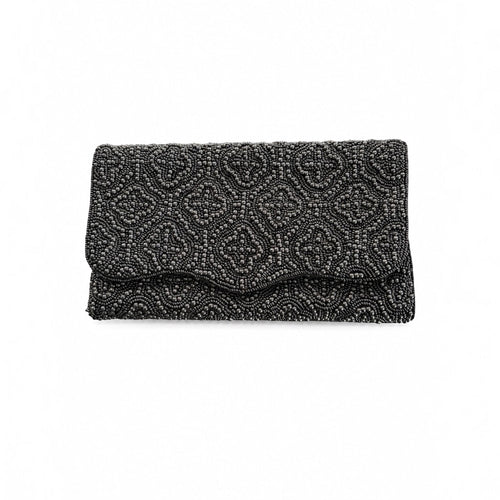 Black Orchid Embroidered Clutch – Image 1 | JOYCO