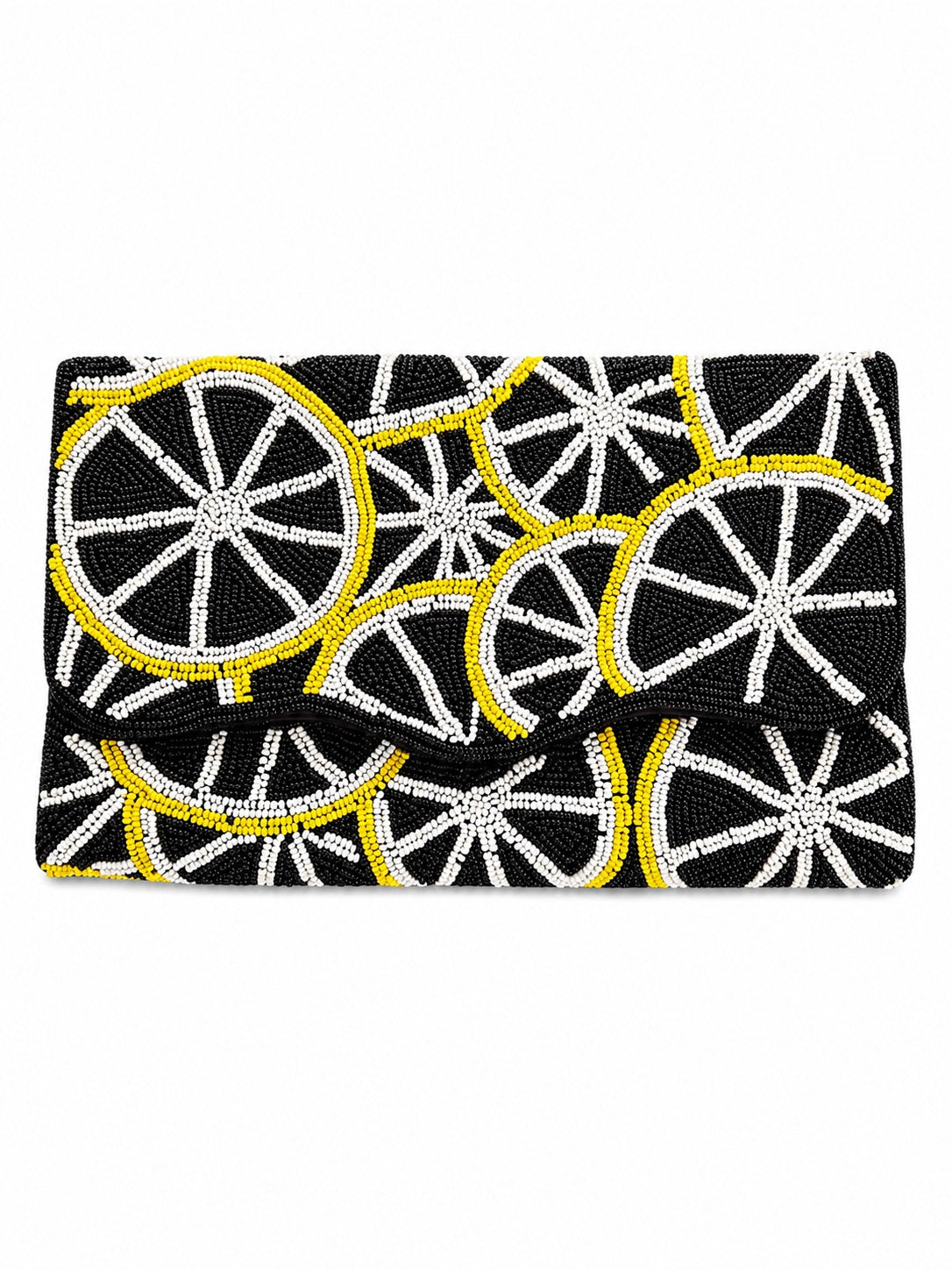 Lemon Dolce Embroidered Clutch