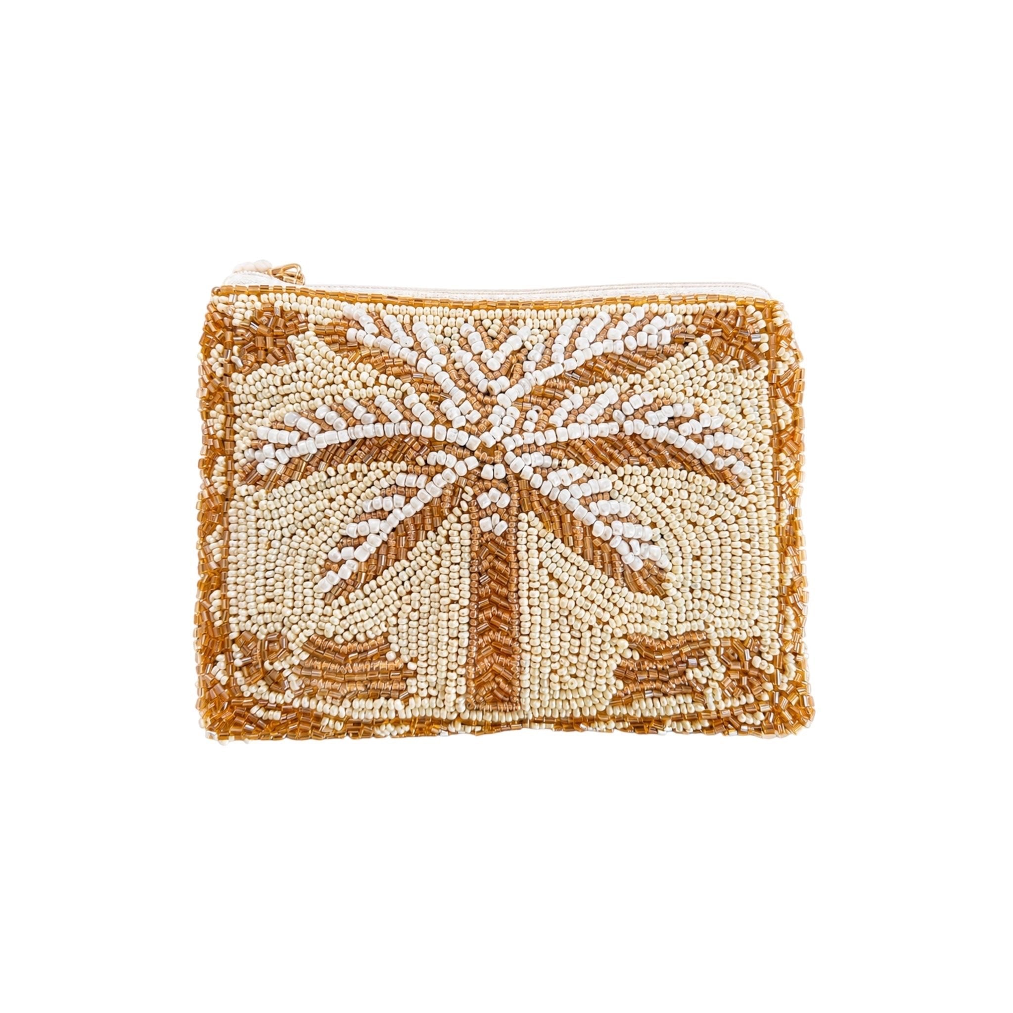 Palm Glow Embroidered Pouch – Image 2 | JOYCO