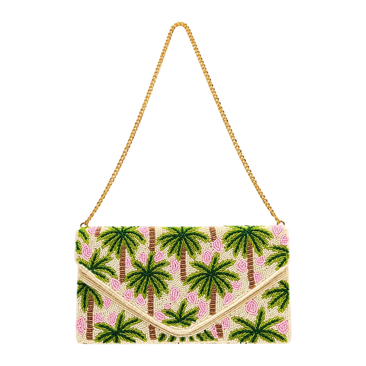 Palm Pearl Embroidered Clutch – Image 2 | JOYCO