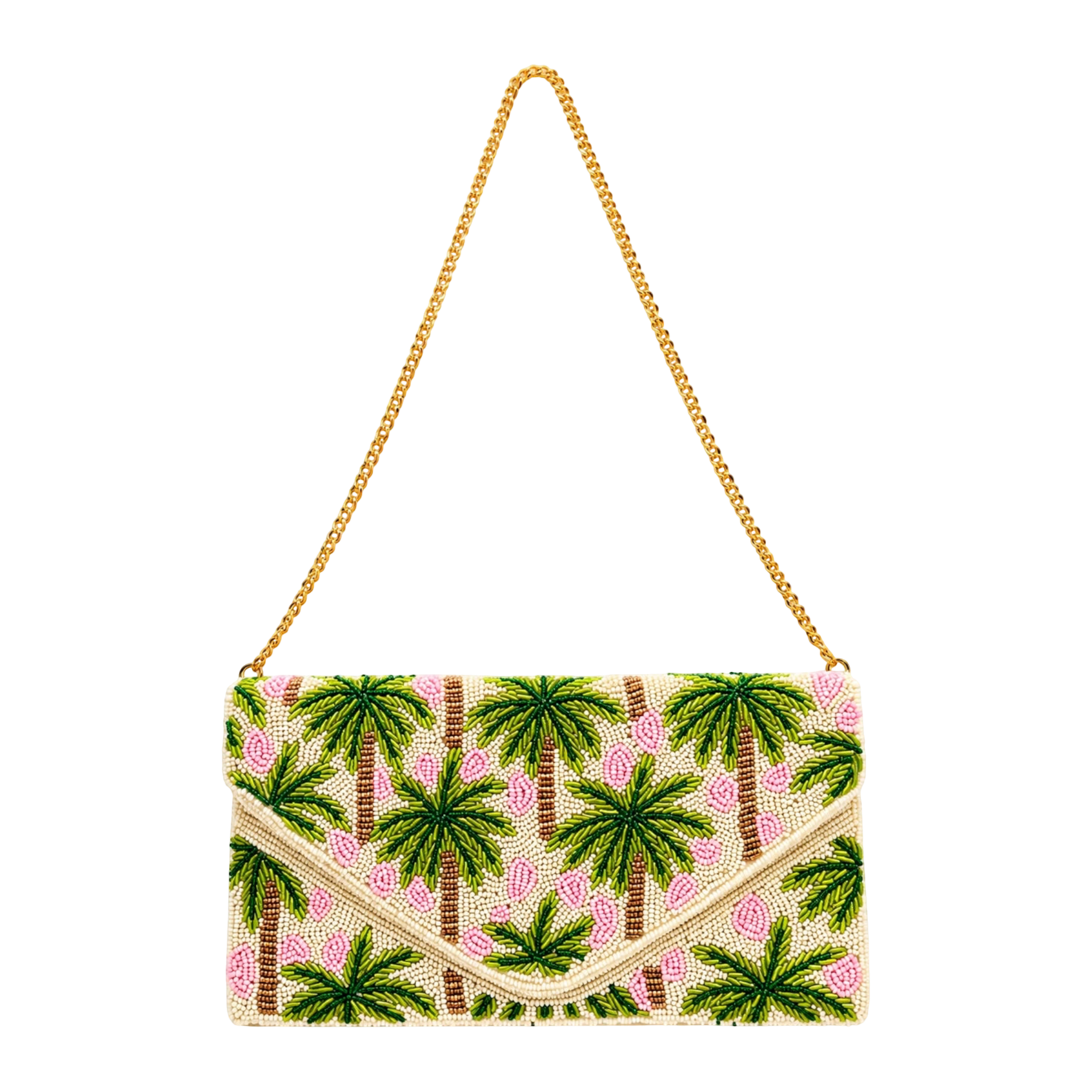 Palm Pearl Embroidered Clutch – Image 2 | JOYCO