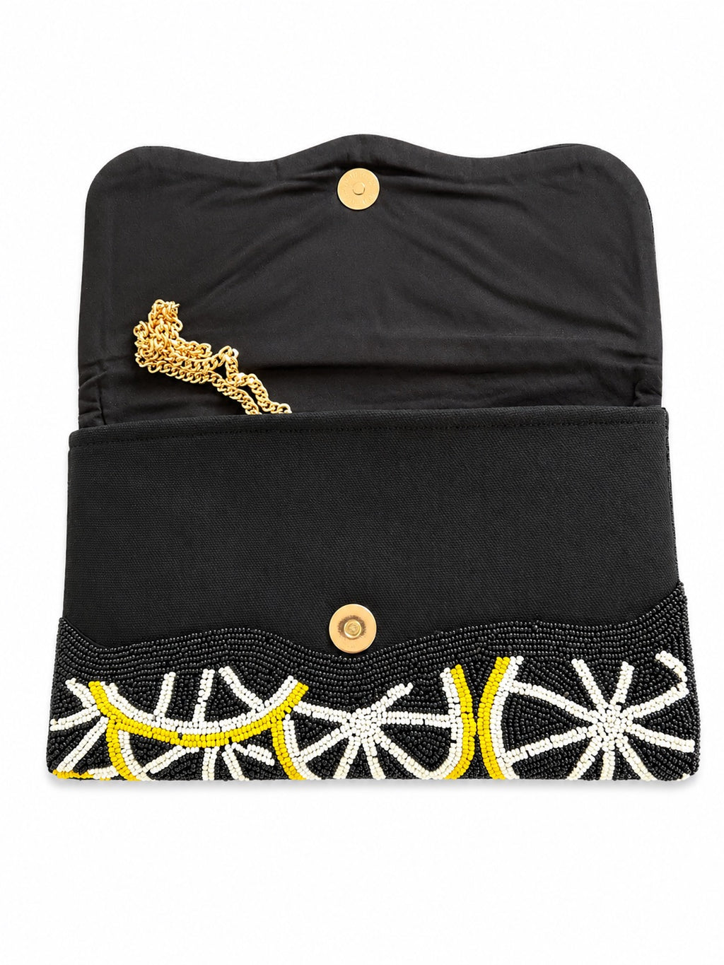 Lemon Dolce Embroidered Clutch