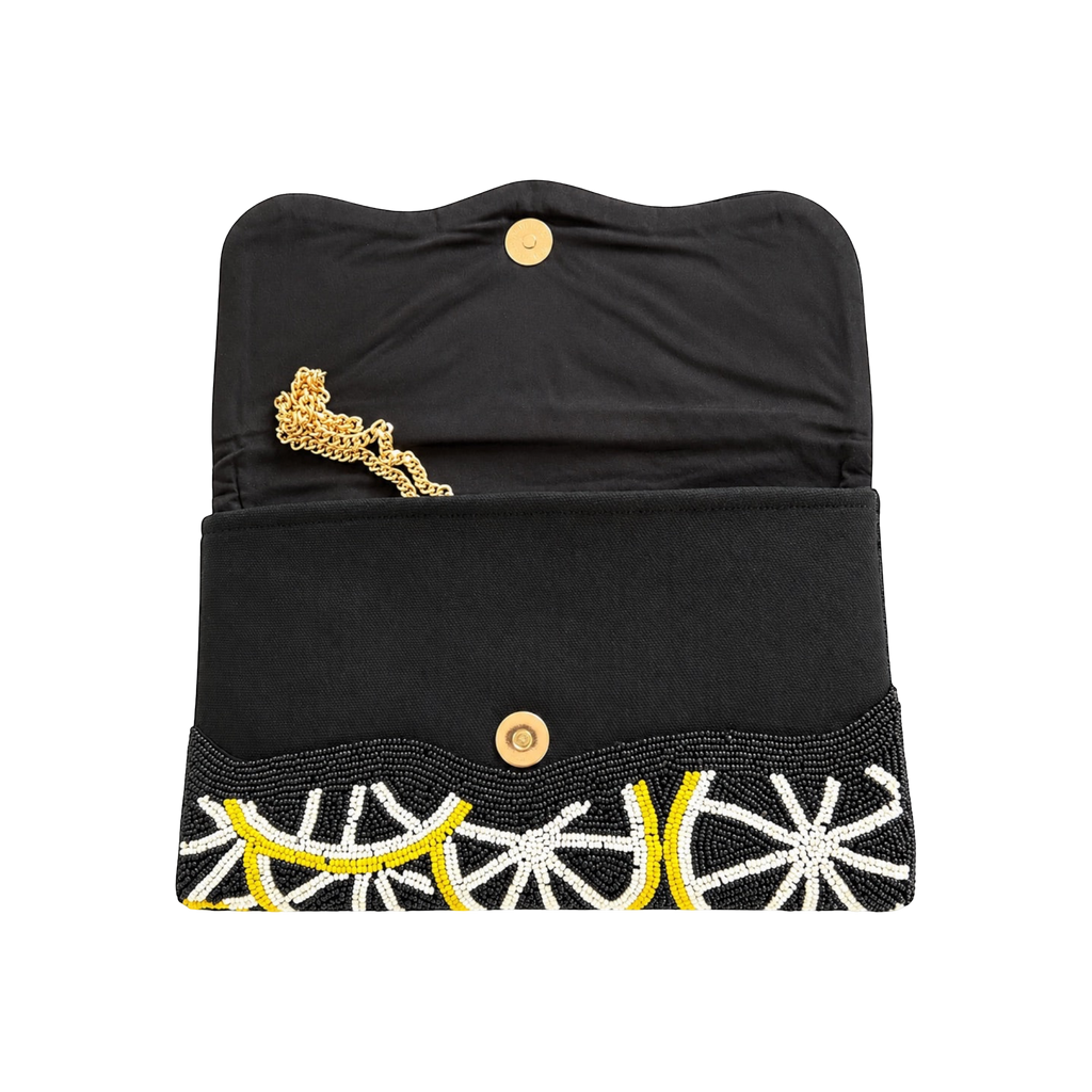Lemon Dolce Embroidered Clutch – Image 3 | JOYCO