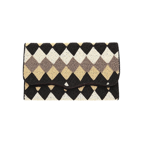 Aurora Embroidered Clutch – Front View | JOYCO