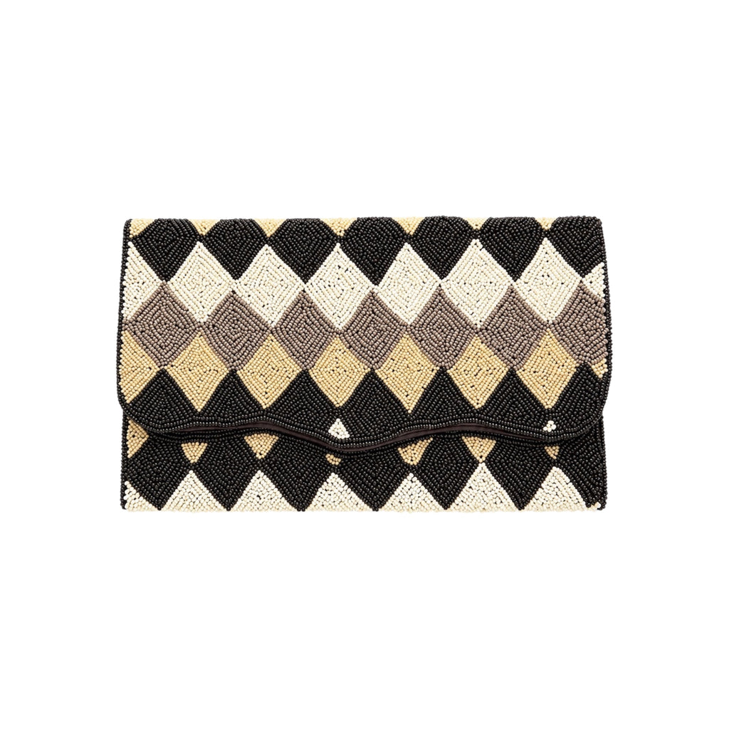 Aurora Embroidered Clutch – Front View | JOYCO