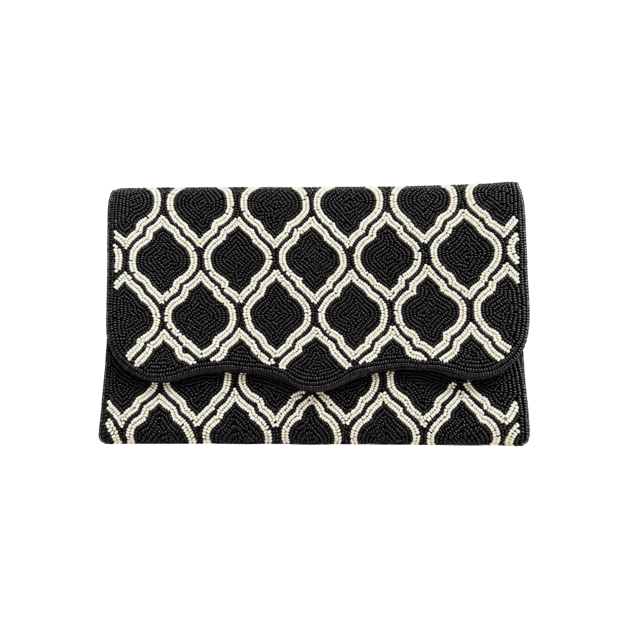 Maison Noir Embroidered Clutch – Front View | JOYCO