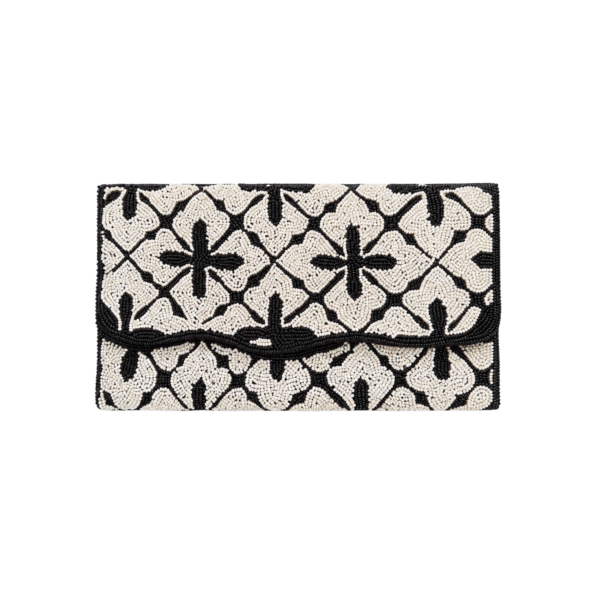 Alina Embroidered Clutch – Front View | JOYCO