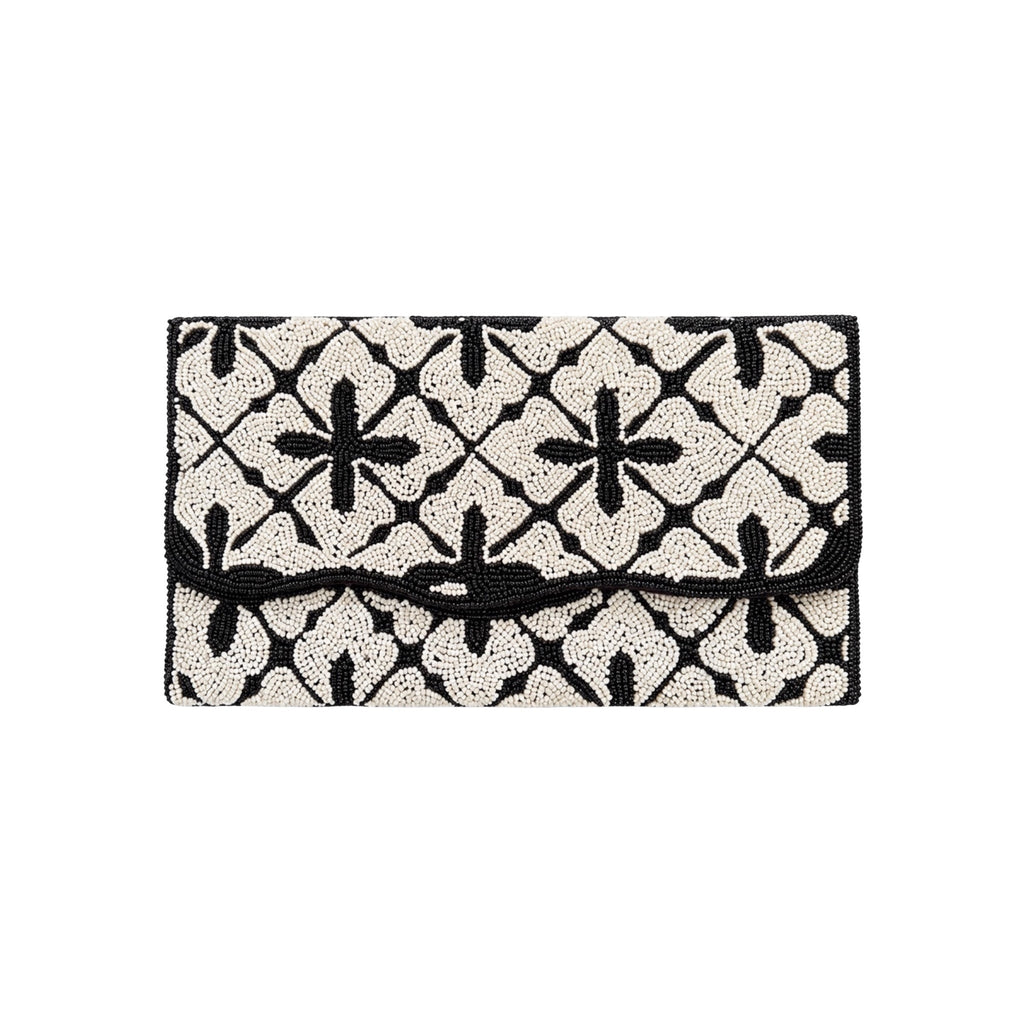 Alina Embroidered Clutch – Front View | JOYCO