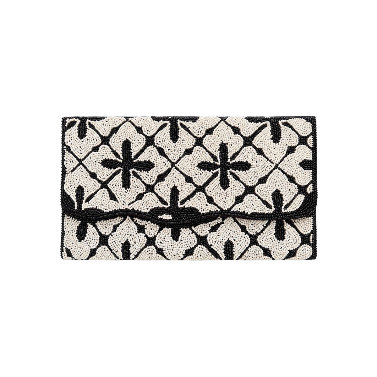 Alina Embroidered Clutch – Front View | JOYCO