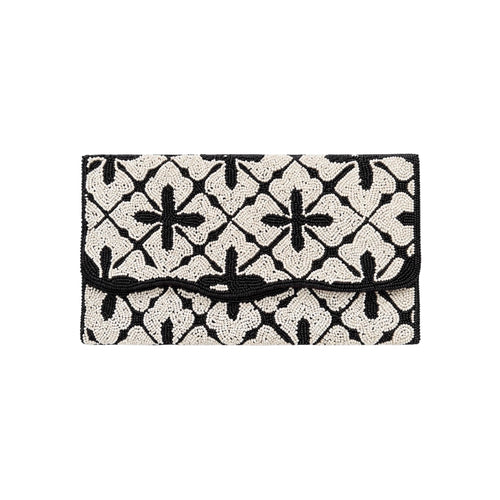 Alina Embroidered Clutch – Front View | JOYCO