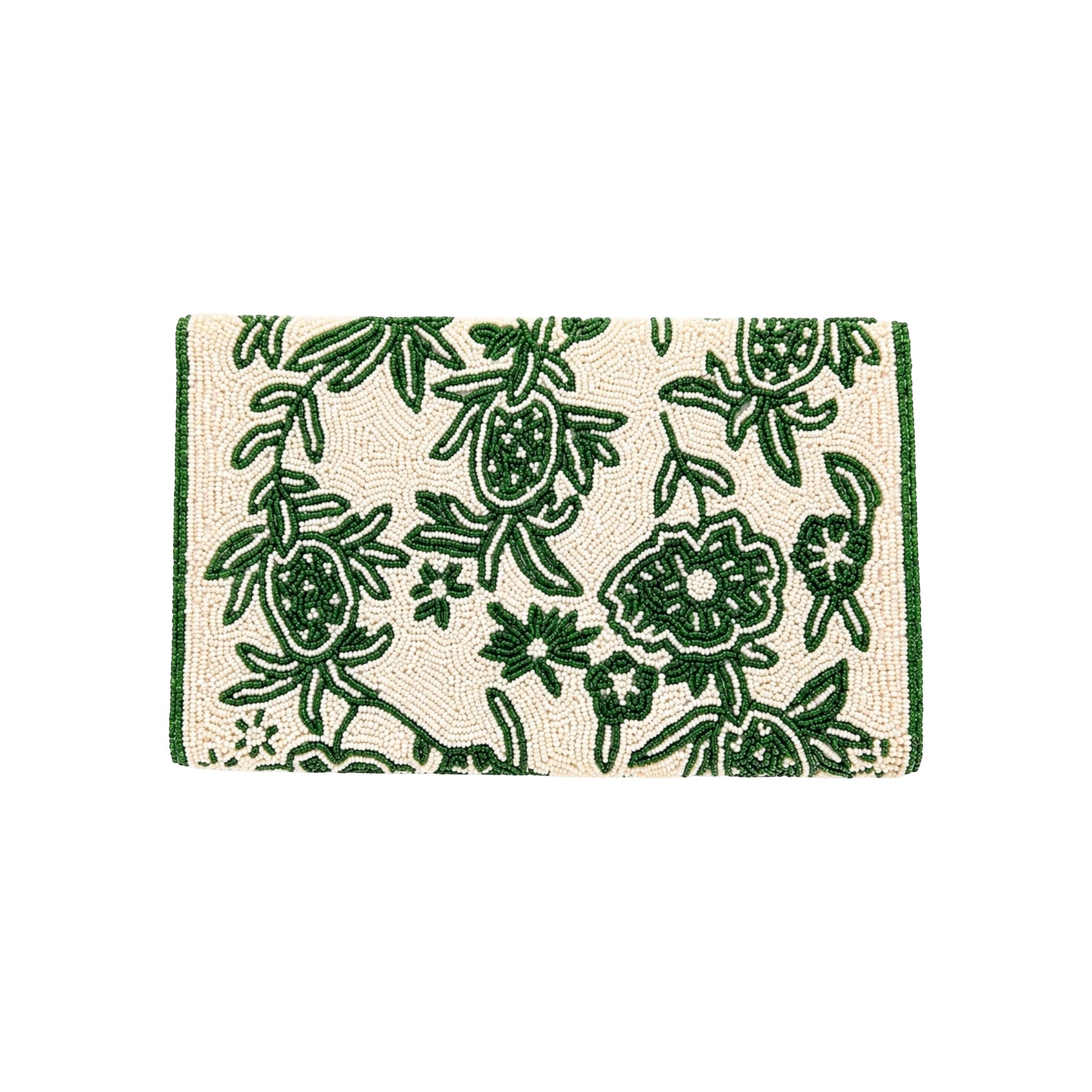 Emerald Green Embroidered Clutch – Image 5 | JOYCO