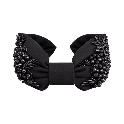 Alessia Black Embroidered Women Headband – Image 2 | JOYCO