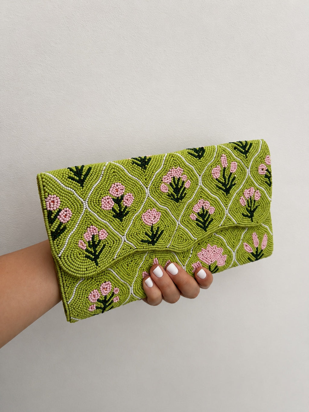 Verdant Muse Embroidered Clutch