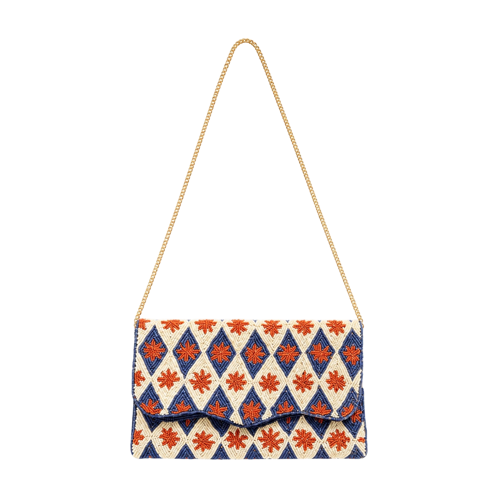 Golden Azure  Embroidered Clutch – Image 2 | JOYCO