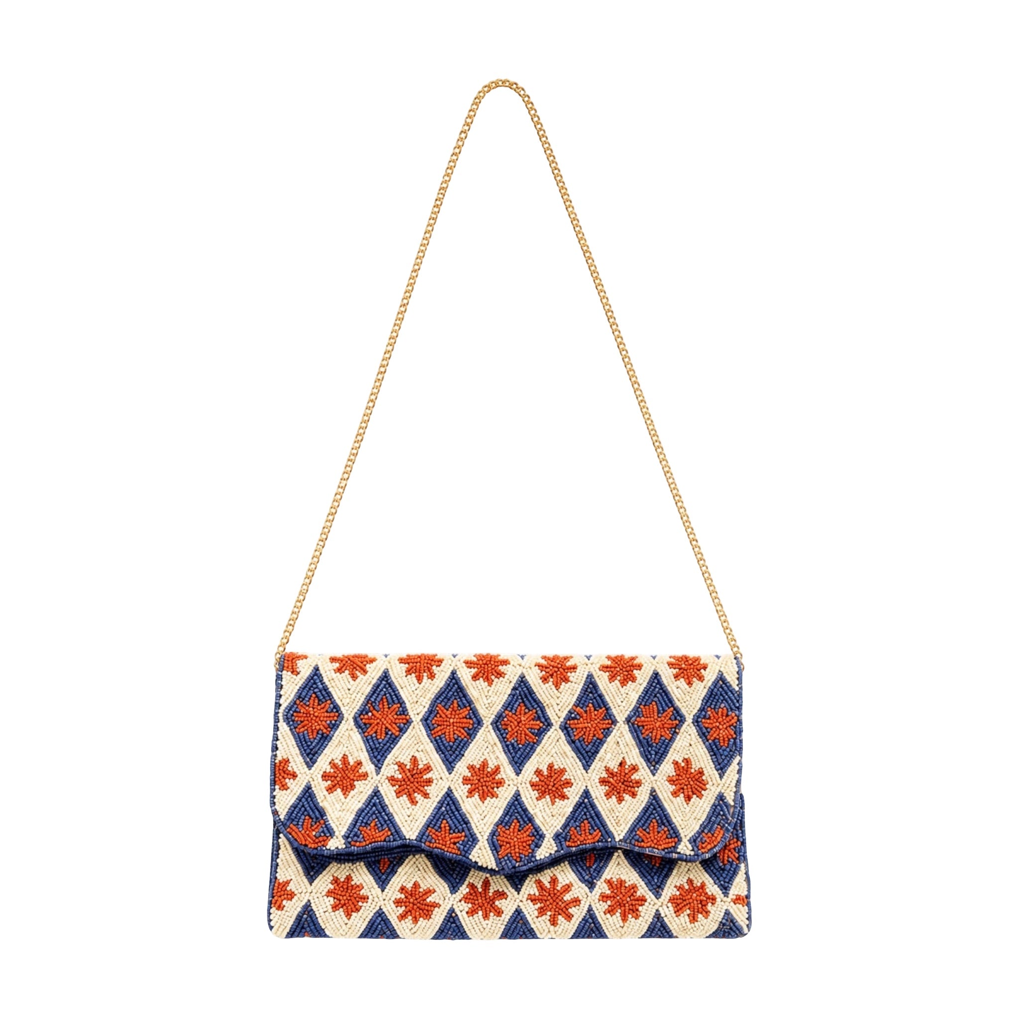 Golden Azure  Embroidered Clutch – Image 2 | JOYCO