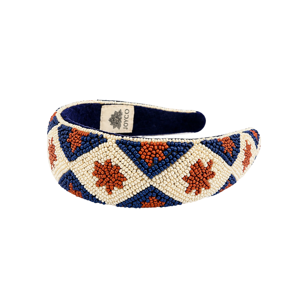 Golden Azure Embroidered Women Classic Headband – Image 2 | JOYCO