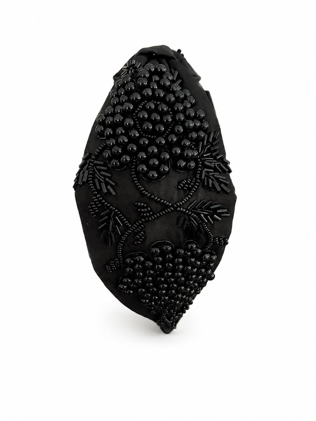 Alessia Black Embroidered Women Headband