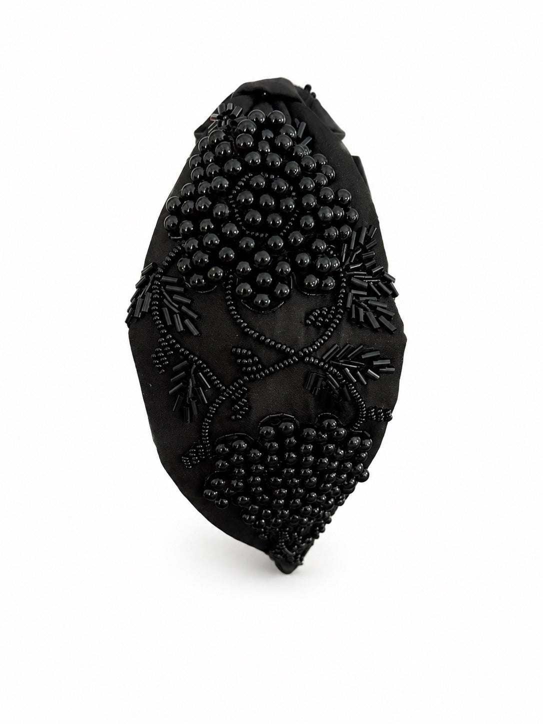 Alessia Black Embroidered Women Headband