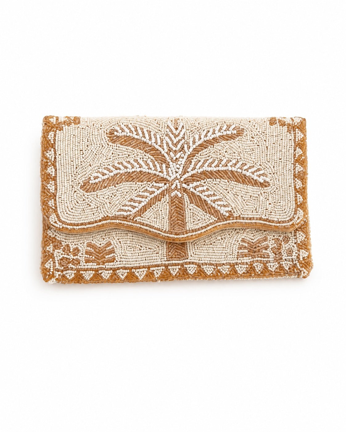 Palm Glow Embroidered Clutch – Image 1 | JOYCO