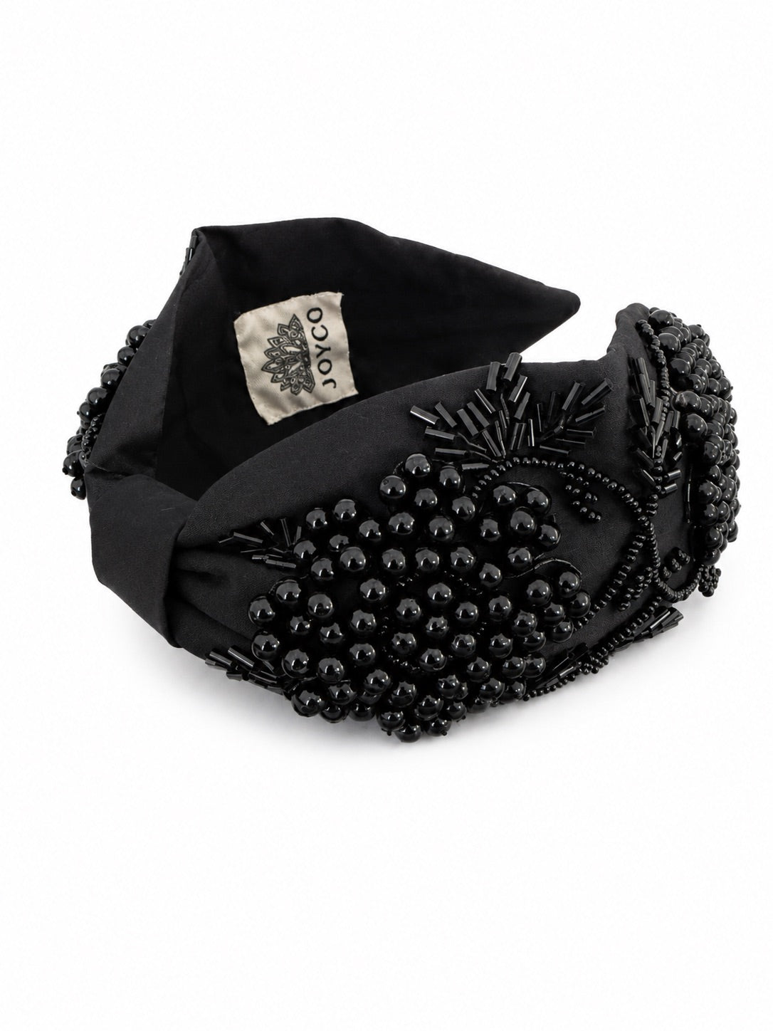 Alessia Black Embroidered Women Headband