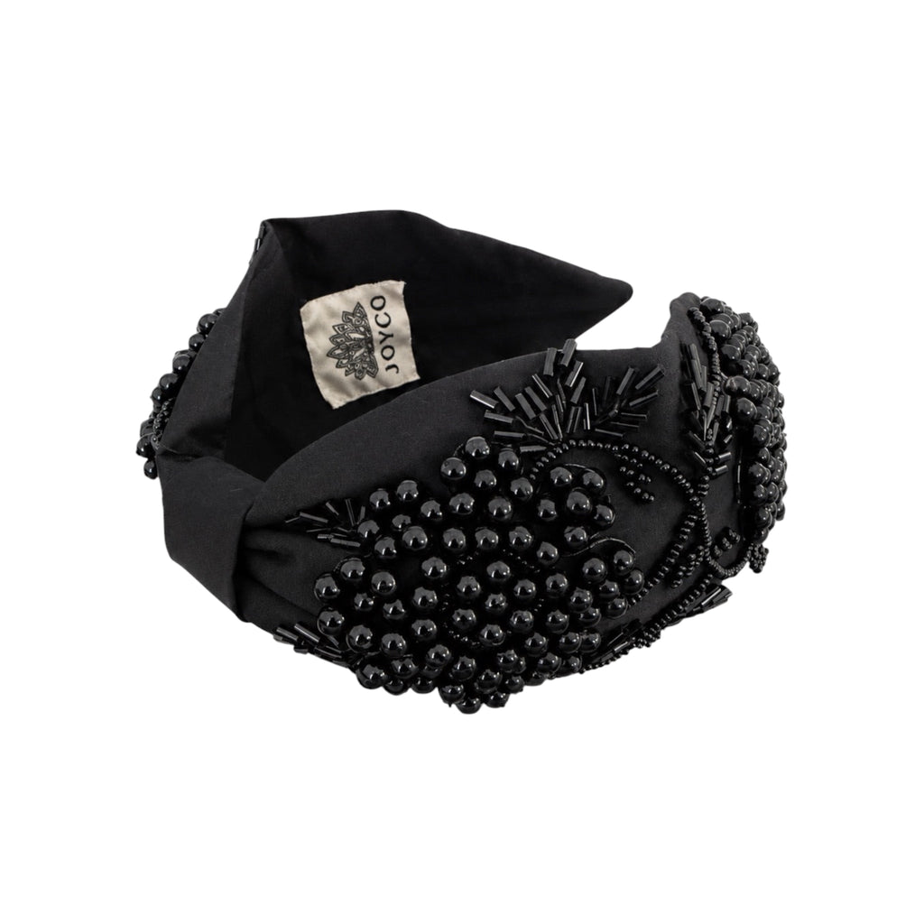 Alessia Black Embroidered Women Headband – Image 5 | JOYCO