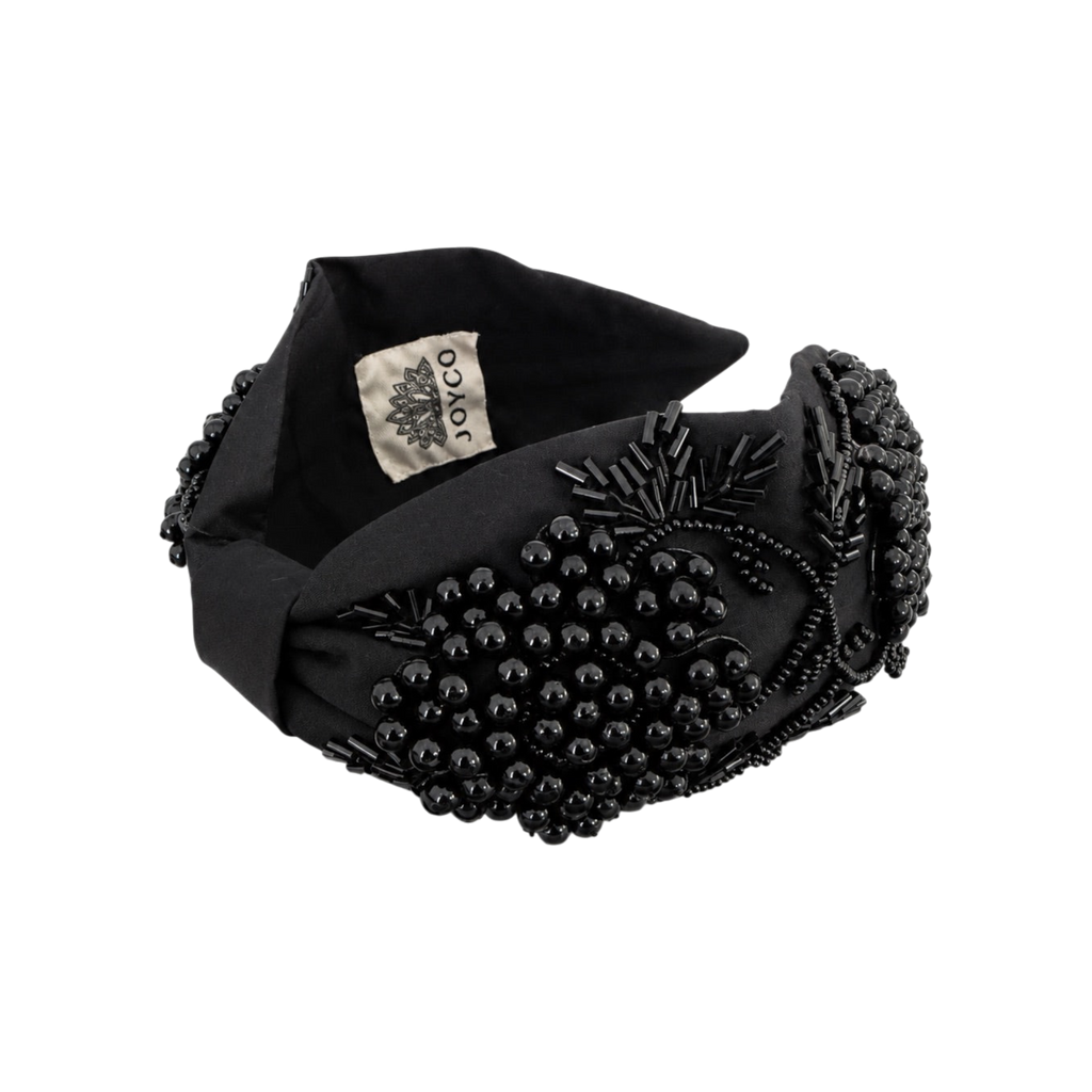 Alessia Black Embroidered Women Headband – Image 5 | JOYCO