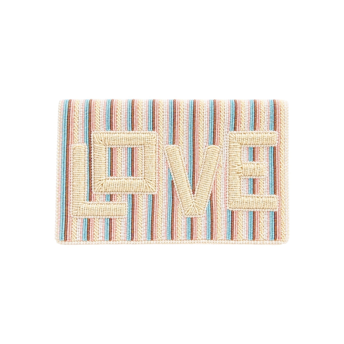 Love Embroidered Clutch – Front View | JOYCO