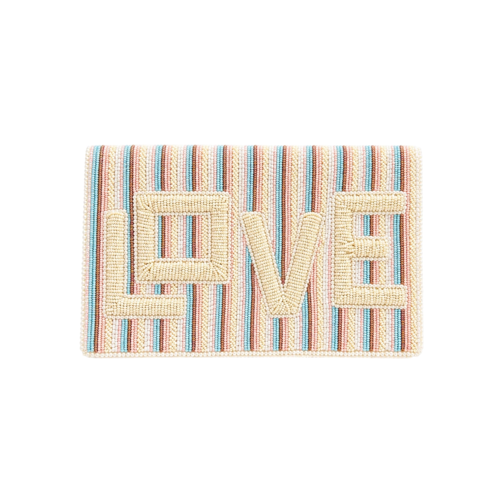 Love Embroidered Clutch – Front View | JOYCO