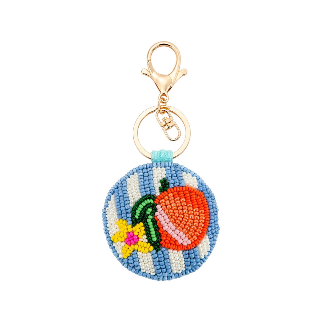 Peach Riviera Embroidered Keychain – Image 1 | JOYCO