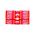 Coral Royale Embroidered Clutch – Front View | JOYCO