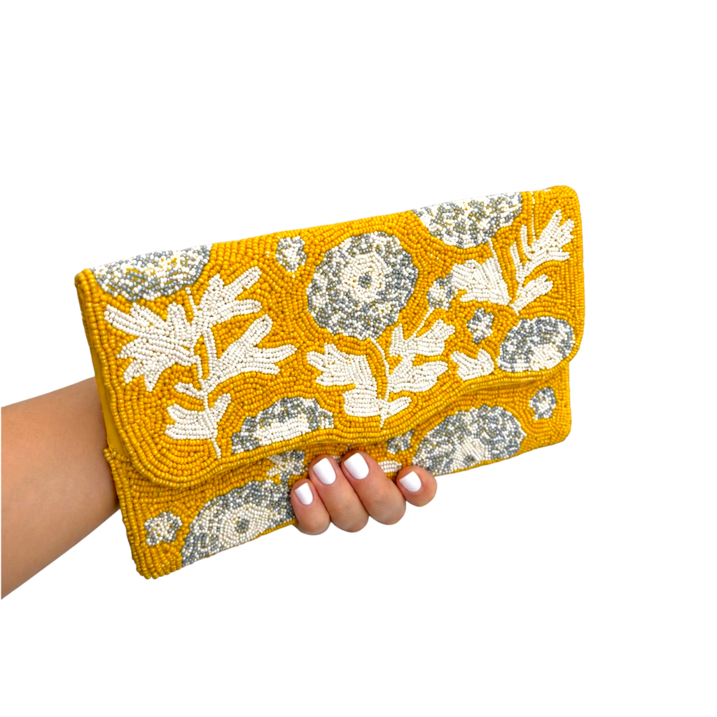 Soleil Bloom Embroidered Clutch – Image 4 | JOYCO