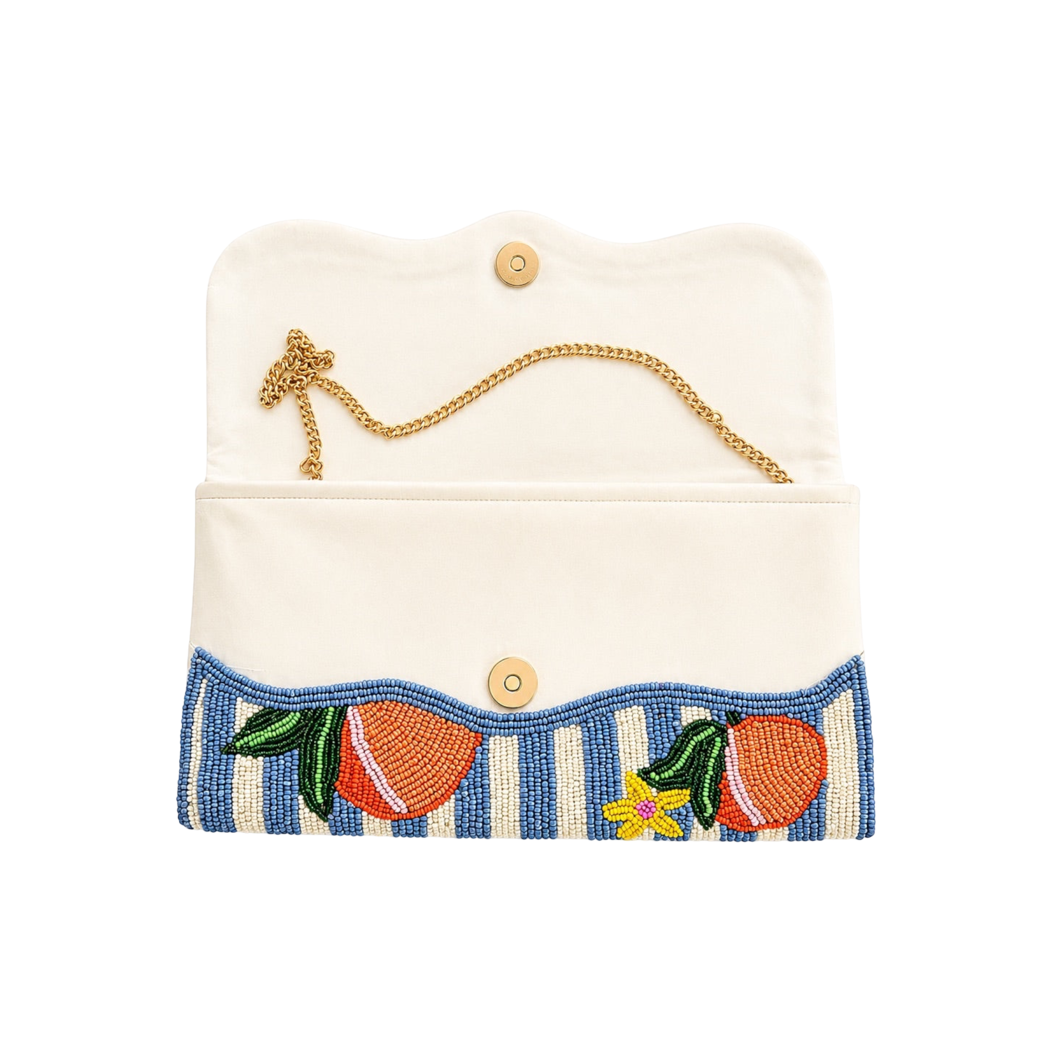 Peach Riviera Embroidered Clutch – Image 3 | JOYCO