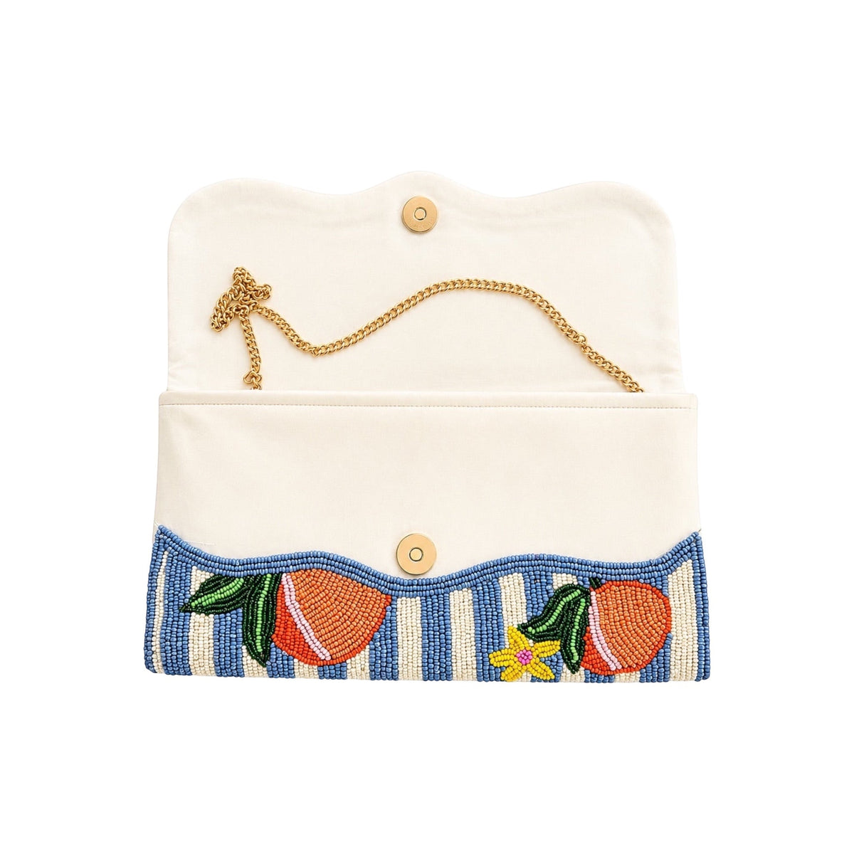 Peach Riviera Embroidered Clutch – Image 3 | JOYCO