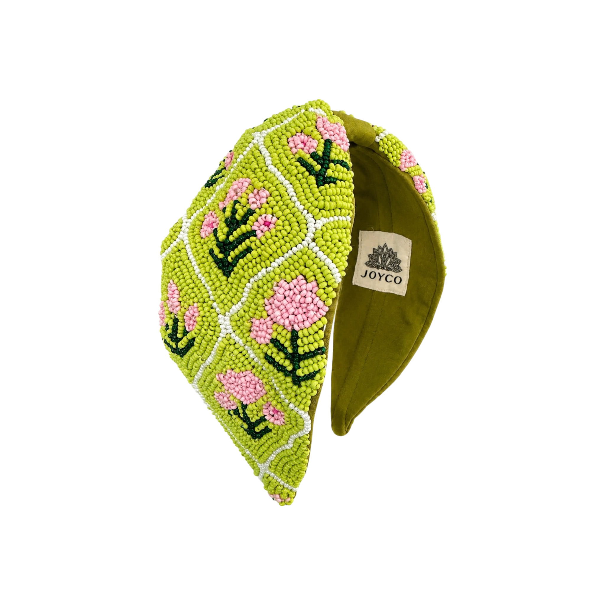 Verdant Muse Embroidered Women Headband – Front View | JOYCO