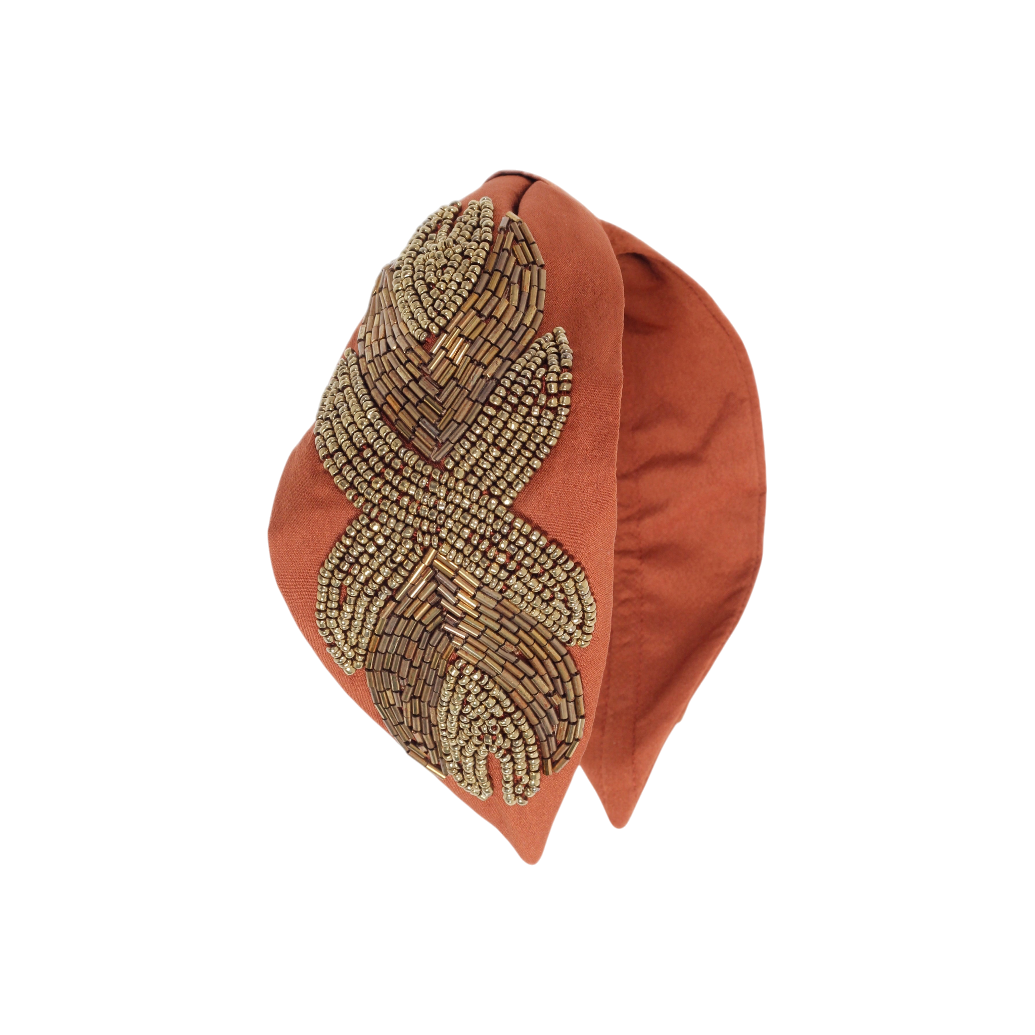 Serena Brown Embroidered Women Headband | JOYCO Handmade Women Headband