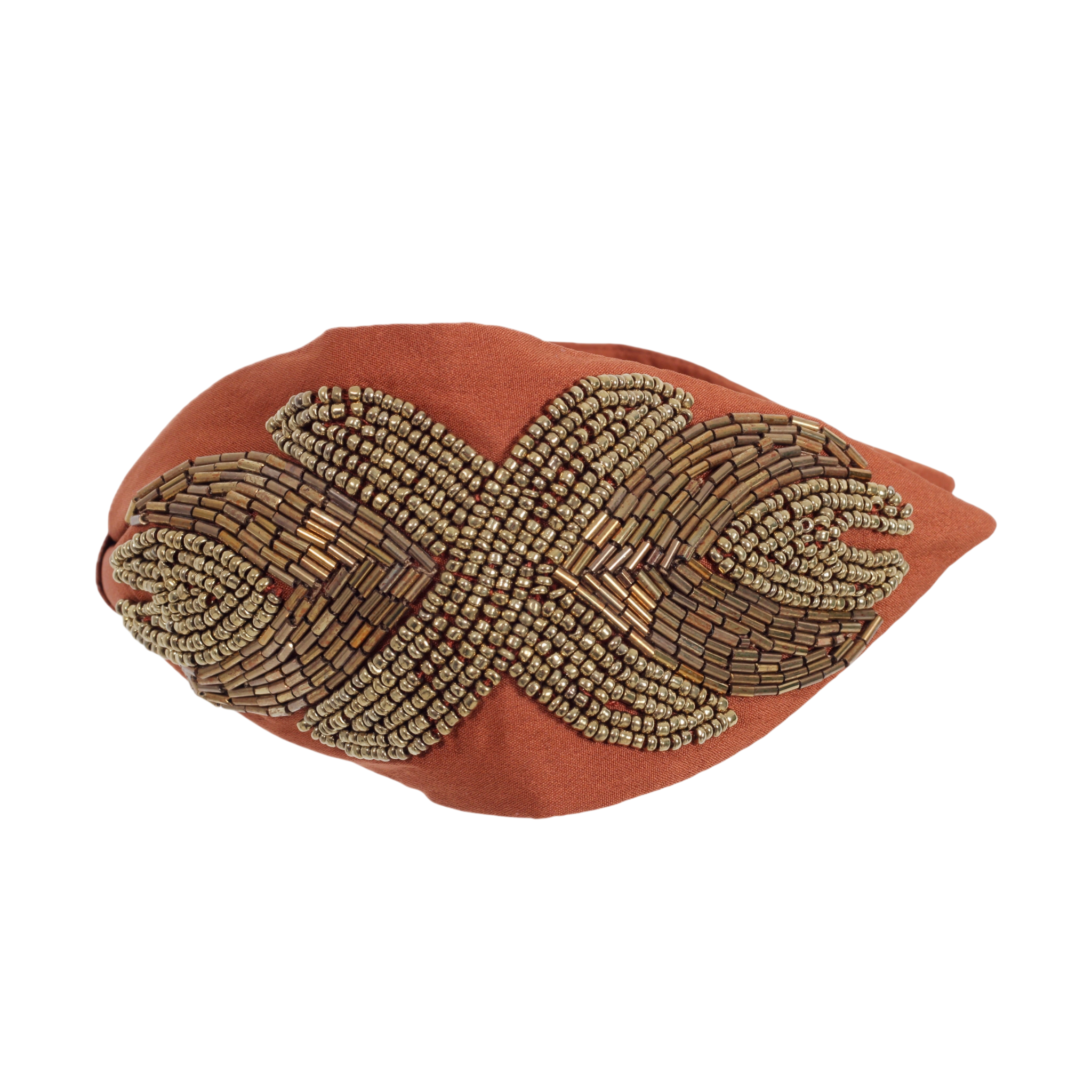Serena Brown Embroidered Women Headband
