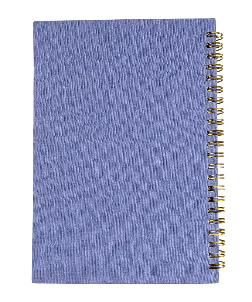 Blue Floral Embroidery Notebook
