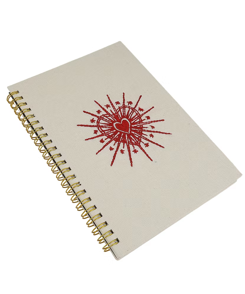 Heart Embroidery Notebook