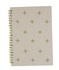 Star Beige Embroidery Notebook