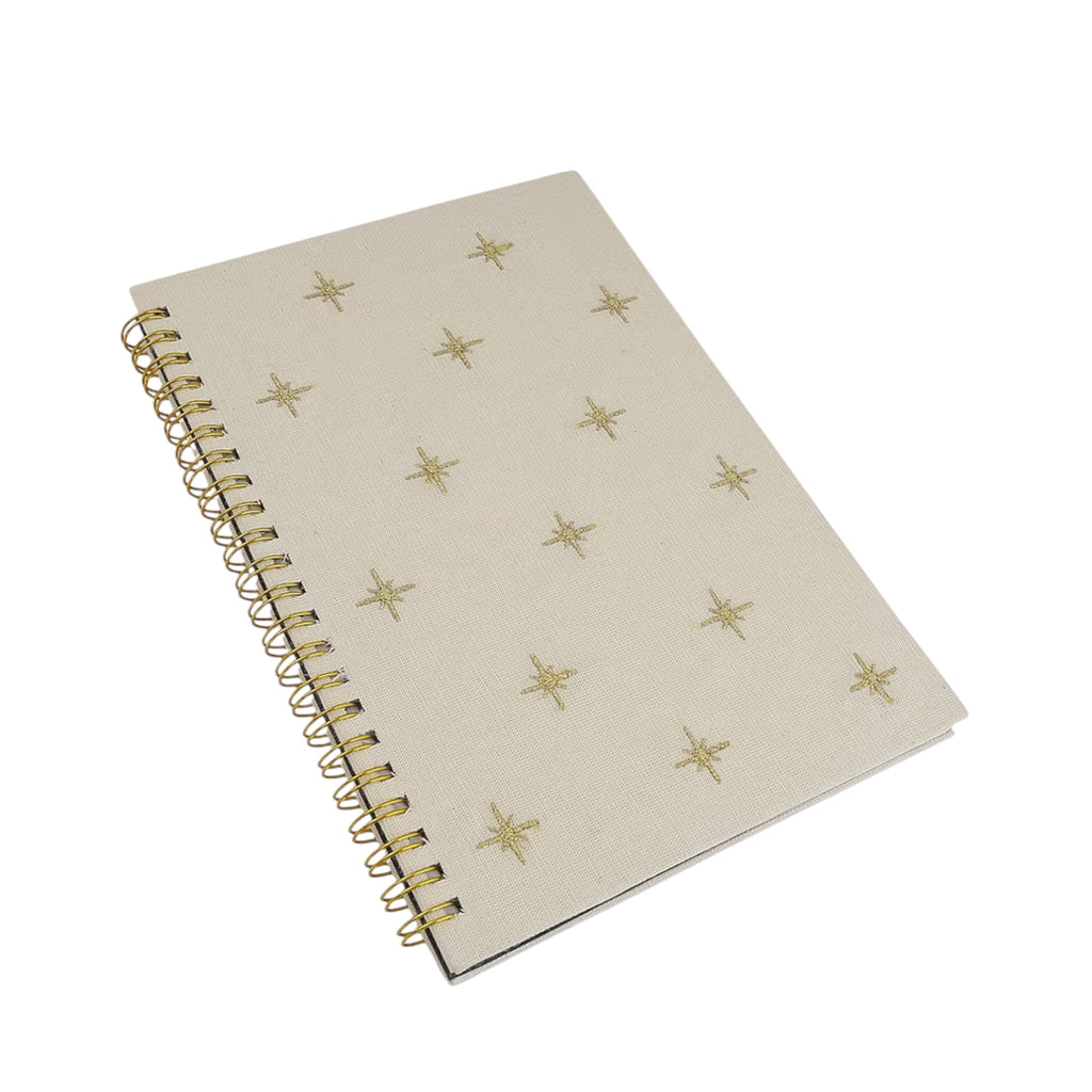 Star Beige Embroidery Notebook – Image 2 | JOYCO